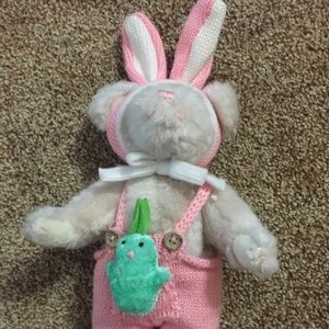 Hugfun  Plush Bear in Bunny Clothes
